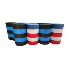 1 pièce, bleu et blanc, pull buoy, entraînement de natation pull buoy, flotteur de jambe pull buoy, flotteur de natation, flotteur de jambe pull buoy en EVA 4 couches, flotteur de natation doux, planche de natation, accessoire d'entraînement de piscine, soutien des jambes et des hanches pour adultes, jeunes et débutants, accessoires de plage