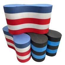 1 pièce, bleu et blanc, pull buoy, entraînement de natation pull buoy, flotteur de jambe pull buoy, flotteur de natation, flotteur de jambe pull buoy en EVA 4 couches, flotteur de natation doux, planche de natation, accessoire d'entraînement de piscine, soutien des jambes et des hanches pour adultes, jeunes et débutants, accessoires de plage