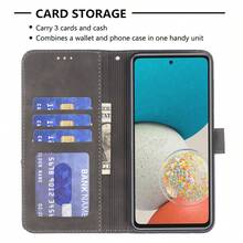 Carcasa de cartera con espacio para tarjetas y soporte compatible con Samsung Galaxy A73 5G/A03CORE/A13/A33 5G/A53 5G/S22/S22+/S22ULTRA/A22 4G/A22 5G/AO3S 164/A82 5G/S21FE 5G/A02/A32 4G/A32 5G/A72/A52/A12/S21/S21 PLUS/S21ULTRA/A42 5G/A21S/A81/A91 - Gris - Ver 6