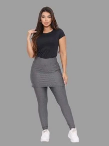 Women Outdoor Leggings - Grey - View 2