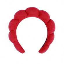 1pc Women's Simple Cloud Bun Roller Sponge High Headband For Washing Face Cute,Dopamine - Multicolor - View 31