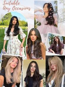 Clip In Hair Extensions Long Layered Wavy V-Shaped Hair Extension One Piece Hair Extensions With 5 Clips For Women Daily Use(Blonde) - Gold - View 7