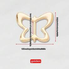 3入組時尚優雅的黑色金屬蝴蝶扣-用時尚的夾子改變裝扮，適用於襯衫、圍巾和裙子。 - 彩色 - 查看 9
