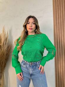 Women Blouses - màu xanh lá - Xem 2