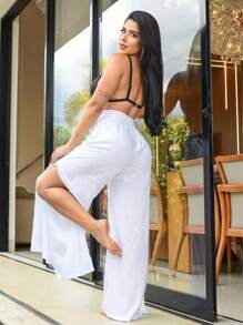 Women Pants - Blanco y Negro - Ver 2
