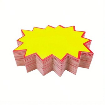 100 st. Explosion Klistermärke , Små Blank Reklam Papper , Mini Produkt bricka , Märke Papper För