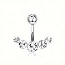 BESTEEL 1pc Stainless Steel 14G Belly Button Rings Surgical Steel Evil Eye Butterfly Snake Belly Button Rings For Women Navel Rings Gold Plated CZ Belly Piercing Jewelry - Steel - View 11