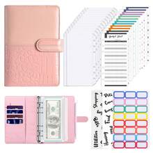 馬卡龍a6活頁簿會計手帳,活頁式會計簿,創意現金預算理財手工帳簿 - 多色 - 查看 1