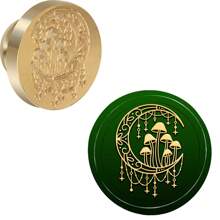 CYFUN DESIGN 1PC Feather/Wolf/Hummingbird/Moon/Fireworks/Swallow Wax Seal Brass Stamp Head NO Wooden Handle Vintage Brass Removable Seal Stamp For Wedding Party Invitations Envelopes Cards Gift Packing - Gold - View 19
