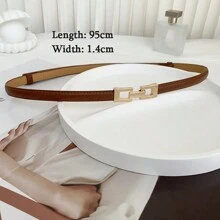 1 件女士细皮带正装腰带细腰带金色扣可调节女士腰带情人节夏季、学校秋季、秋季、万圣节 - 彩色 - 查看 8