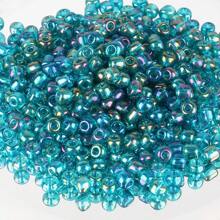 600 peças de Contas de Semente Coloridas e Folheadas Transparentes de Vidro de 3mm Materiais para Fazer Jóias Artesanais Para Pulseiras, Colares, Brincos, Bordados, Franjas, Roupas, Acessórios Para Fazer Jóias Femininas