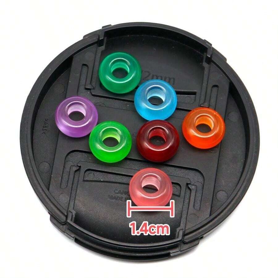 Lot De 8 Tunnels En Silicone Pour Oreilles - 6 à 16 Mm, Multicolore, Brillant Dans Le Noir