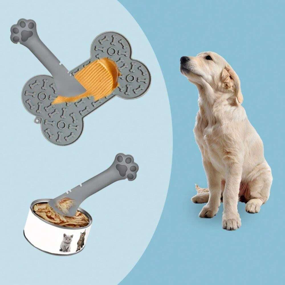 (2pcs Set )Pet Food Can Opener Spoon, Wet Food Wiping Spoon, And Pet
