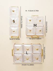 1 套零食盘 + 托盘零食糖果干果饼干储存套装适用于万圣节圣诞礼物婚礼派对庆典、厨房、圣诞礼物 - 無色 - 查看 2