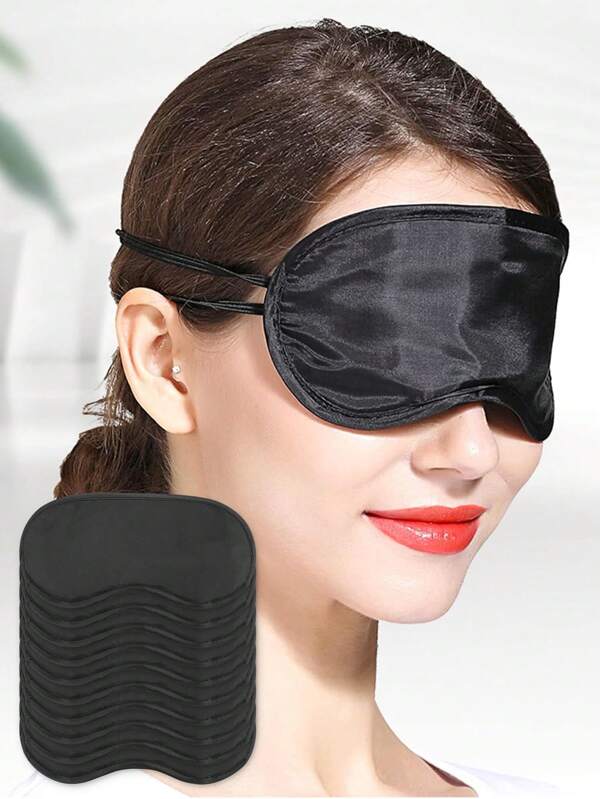 10 piezas Máscara de dormir para ojos de seda actualizada, bloquea la luz, antifaz para dormir con banda elástica, sombra de ojos transpirable y suave para dormir, viajar, siesta, avión, yoga, esencial para mujeres. Máscara para dormir, antifaz de seda para hombres y mujeres, transpirable, suave, ideal para viajes, siestas y yoga, 2/4 piezas