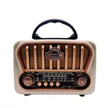 Rádio Retrô Vintage Portátil com bluetooth A Pilha E Tomada Am Fm Sw Pendrive Com Sd Usb KA-3180