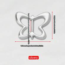 3入組時尚優雅的黑色金屬蝴蝶扣-用時尚的夾子改變裝扮，適用於襯衫、圍巾和裙子。 - 彩色 - 查看 8