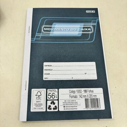 Livro Movimento de Caixa 1/4 100 Folhas 145mm x 210mm