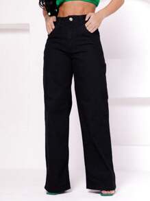 estilo essencial Women Jeans - màu đen - Xem 1