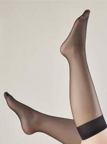 Briartw 6 Pares/Pacote Tons de Pele e Meias-Calças, Meias Ultrafinas, Meias Acima do Tornozelo Femininas, Confortáveis, Y2k