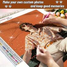 One Custom Set 5D Rhinestone Art Painting DIY Rhinestone Art Customized Gift Personalize With Your Own Photo, Multiple Sizes Available, Includes Rhinestone Tools