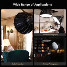 SMALLRIG Parabolic Softbox Quick Release, Parabolic Softbox, Compatible With SmallRig RC 120D/RC 120B/RC 220D/RC220B And Other Bowens Mount Light (21.6inch/55cm) - Black - View 3