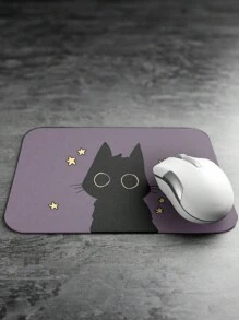 Mouse Pad Gamer Retangular 24x18cm Base Emborrachada Borda Costurada Gatinho Cute - Mouse Pad 328 - Visão 4