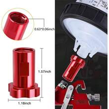 Spray Gun Cup Adapter Paint Spray Gun Connector For Spray Gun Disposable Measuring Cup (Red) - Red - View 3