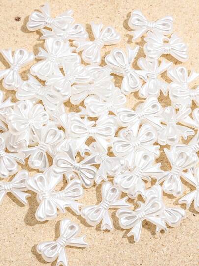 beadia 50pcs ABS Bow Knot, Suitable For DIY Gifts, Bracelets, Necklaces, Shoelaces, Jewelry, Handmade Accessories, Valentine's Day Gifts