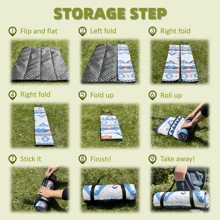 戶外便攜式超聲波野餐墊、帳篷墊,適用於公園、草原、春遊,加厚防潮草地墊 - 曼德拉 - 查看 6