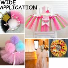 Rollo de tela de tul de 25 yardas y 6 pulgadas para DIY Tutu Falda Decoración de la fiesta de bodas Suministros de manualidades Decoraciones de la fiesta de bienvenida al bebé de la niña