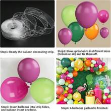 Conjunto de decoración para fiesta temática de frutas de verano con 115 piezas de globos de aluminio con diseño de sandía, naranja y limón para fiestas de cumpleaños y de playa - Multicolor - Ver 6