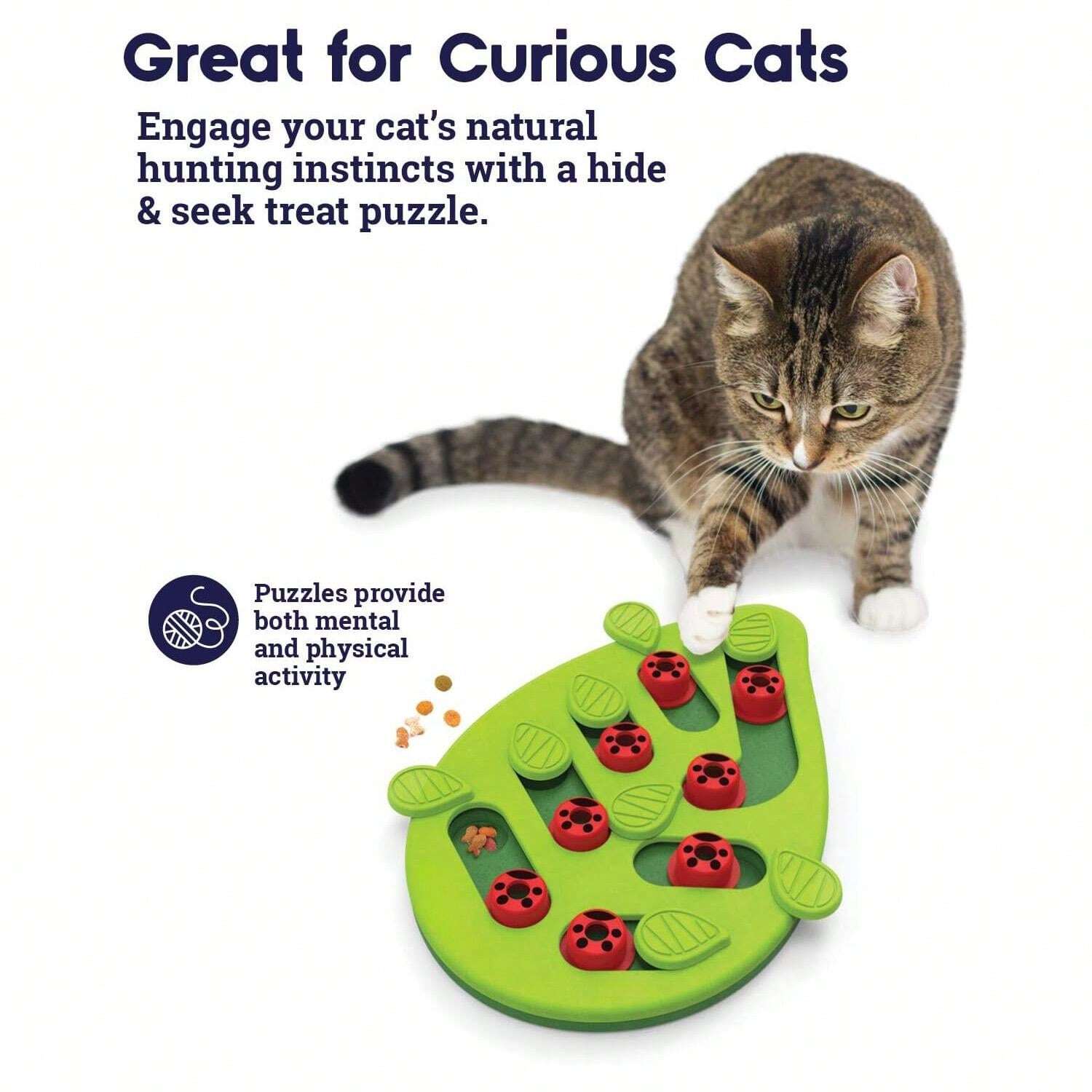 Jouet Puzzle Pour Chat En Forme De Fromage - Avec Canne à Pêche Amovible Et Balles à Grelot - Stimule L'instinct De Chasse - En Feutre - 8