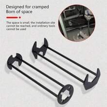 耐用優質金屬扳手，多功能水槽扳手，雙頭雙修補工具，適用於廚房水槽 （隨機顏色發送） - 黑色 - 查看 1