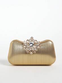 Sac de soirée de luxe en strass pour le Carnaval, Pochettes brillantes de robe de mariée, sac de soirée de boîte exquis, élégant et glamour, décoré de petits strass pour la fête, sac de soirée, sac d"embrayage pour les femmes lors des fêtes, des dîners, des banquets, le meilleur cadeau pour les femmes, portefeuille brillant pour les dîners de Carnaval, sac à main en strass pour la fête et le bal