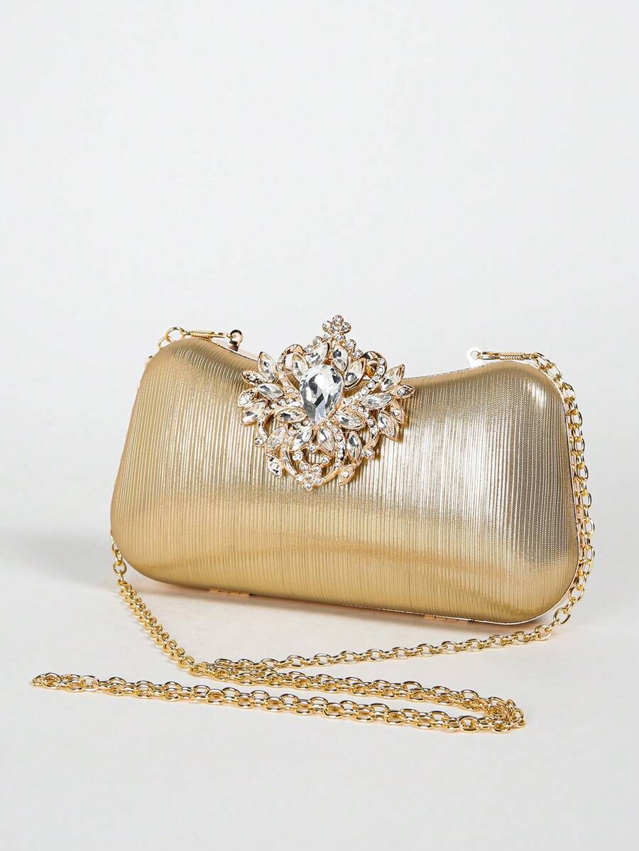 Sac de soirée de luxe en strass pour le Carnaval, Pochettes brillantes de robe de mariée, sac de soirée de boîte exquis, élégant et glamour, décoré de petits strass pour la fête, sac de soirée, sac d"embrayage pour les femmes lors des fêtes, des dîners, des banquets, le meilleur cadeau pour les femmes, portefeuille brillant pour les dîners de Carnaval, sac à main en strass pour la fête et le bal