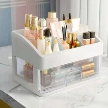 1 White Multi-Layer Cosmetics Storage Box, Single-Layer Drawer, Multi-Layer Drawer, Skin Care Transparent Shelf, Lipstick Facial Mask Storage, Skin Care Products Storage, Perfume Storage, Makeup Brush Storage Box Bag, Bags, Makeup Bag, Vanity, Travel, Make Up Bag, Storage, Makeup Organizer, Toiletry Bag, Desk Organiser, Cosmetic Bag, Makeup Pouch, Make Up Organizer, Vanity Accessories, Make Up Pouch, Make Up Bags, Jewellery Box, Pouch, Makeup Brush Holder, Brush Holder, Perfume Organiser, Pouch Bag,Room Decor - White - View 5
