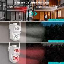 Cámara De Seguridad De Doble Lente 6mp Con Tarjeta Sd 128gb - Blanco - Ver 5