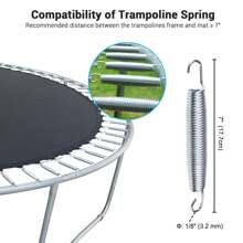 5.5/7/8.25Inch Trampoline Springs Galvanized Steel Replacement Set 20/60/80 Pack - 銀-7" - 查看 6