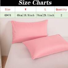 2 Pieces Solid Color Pillowcase Simplicity Pillowcase Machine Washable Pillowcase
