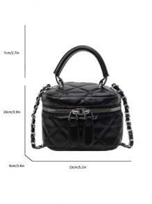 Fashionable Mini Square Crossbody Bag With Chain Strap