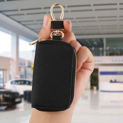 1 Miếng phổ cập Ô tô/xe hơi Chìa khóa Lớp bảo vệ Chế tạo Của Sợi siêu mịn chất liệu da PU , Thích hợp Đối với Tất cả Ô tô/xe hơi Chìa khóa Các trường hợp