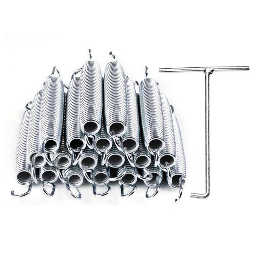 5.5/7/8.25Inch Trampoline Springs Galvanized Steel Replacement Set 20/60/80 Pack - 銀-7" - 查看 1