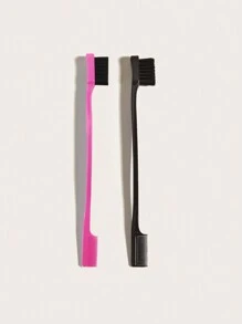2 Pcs Portable Dual-Headed Multifunctional Comb,Edge Brush,Edge Control Brush Comb Double Side Hair Brush For Hair Styling Salon Professional Brush Tool Hair Color Brush - Multicolor - View 2