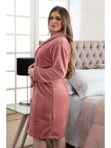 well you want me Bathrobe - 淺粉色 - 查看 2