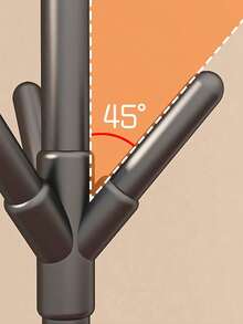 Standing Coat Rack Metal Coat Rack For Hanging Clothes 3 Levels - Black - View 5