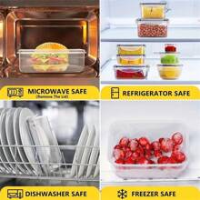 48 Nhựa Hộp lưu trữ thực phẩm Bộ Với 24 Hộp đựng Và 24 Nắp đậy Đối với Phòng bếp Nhà bếp Tổ chức Và Bữa ăn - Nhiều màu - Xem 3