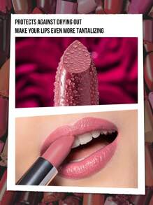 Misslyn 柔滑不粘腻保湿唇膏，柔滑滋润缎面唇膏，高光泽浓郁可叠加裸色，适合Y2K妆容、派对、海滩、旅行、假日、露营、户外活动、礼物、玫瑰、时尚女孩、新年彩妆、角色扮演、最佳旅行、节日、色彩缤纷、校园、学校、迷人氛围、中国新年、情人节礼物、纯素、零残忍、万圣节、南瓜、不给糖就捣蛋、10月31日、鬼魂