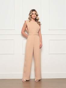 Women Suit Sets - Beige - View 1