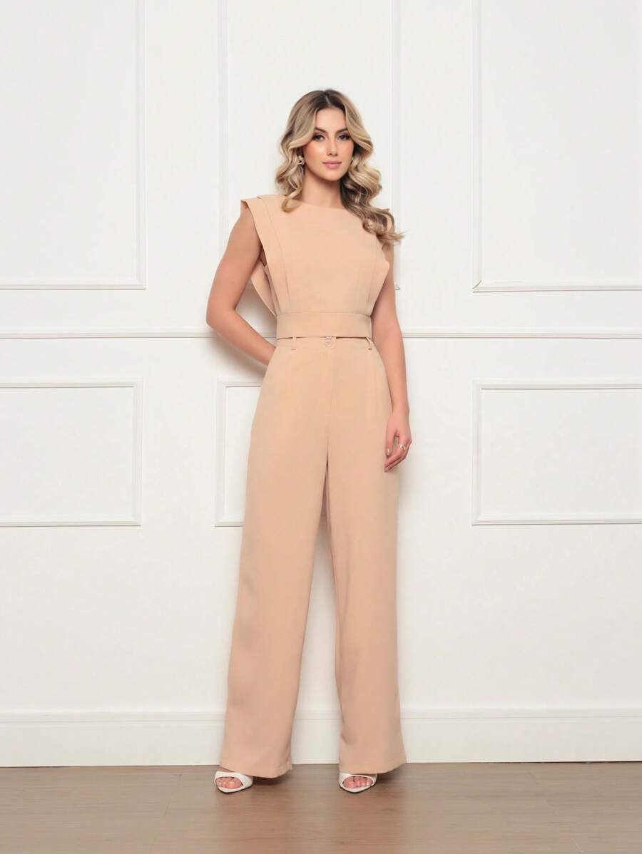 Women Suit Sets - Beige - View 1